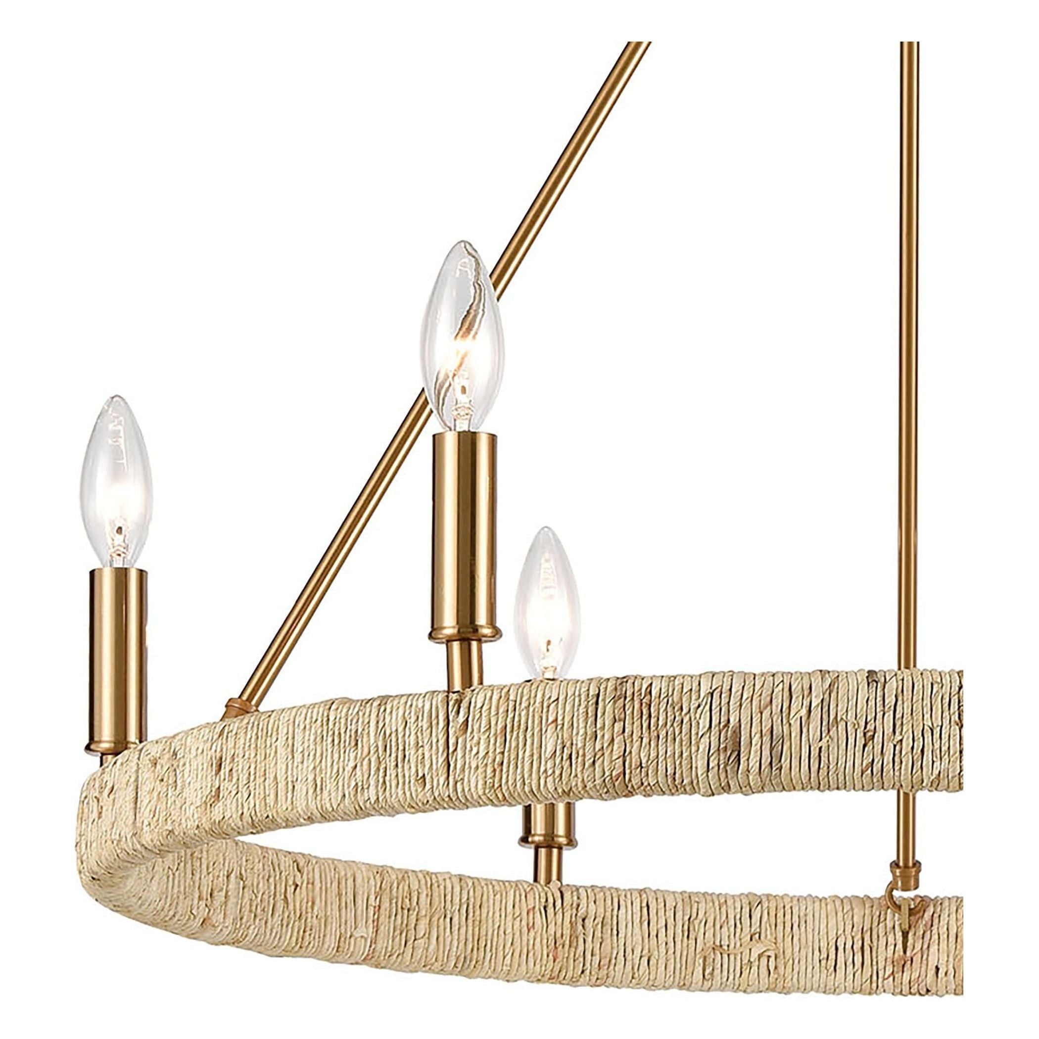 Abaca 27" Wide 6-Light Chandelier