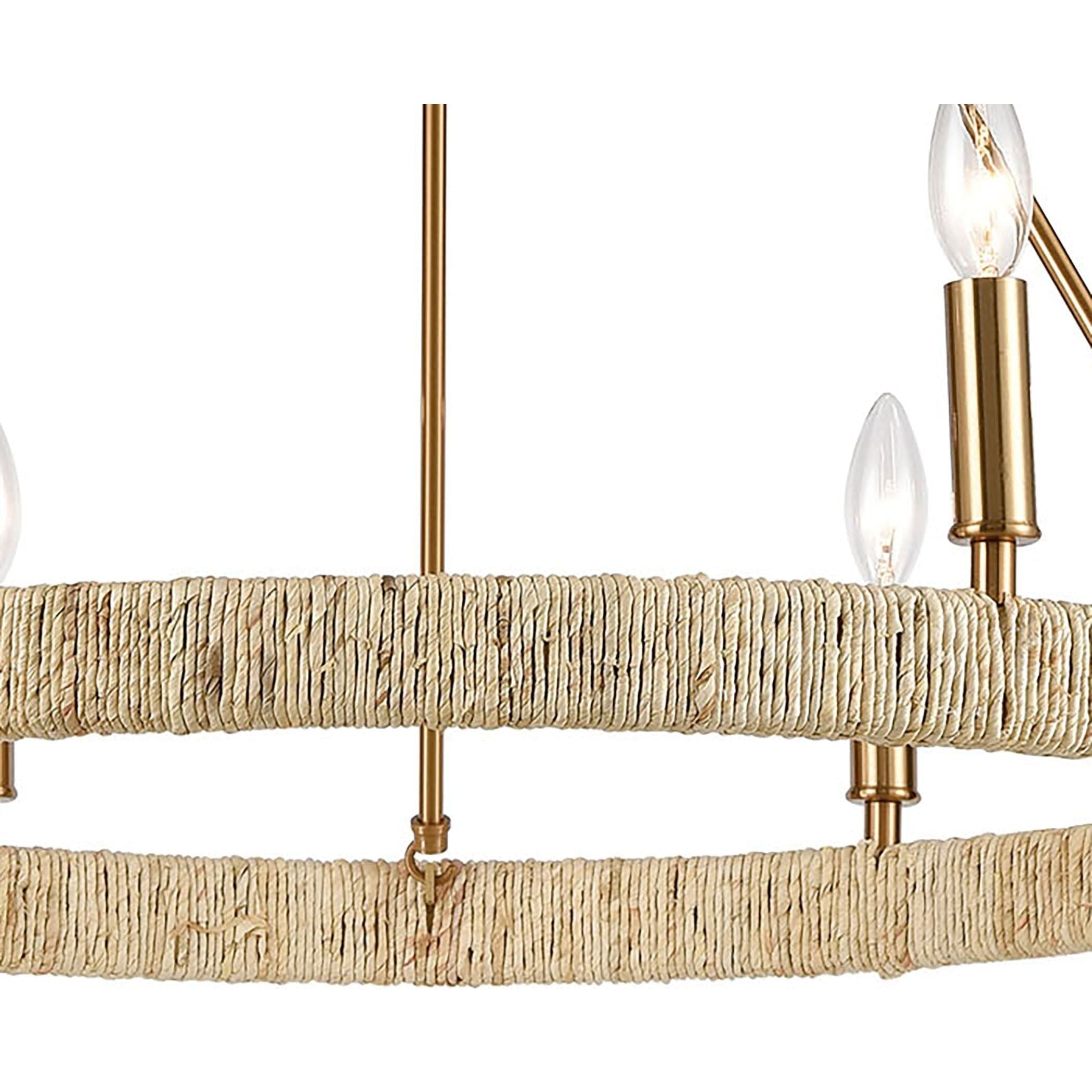 Abaca 27" Wide 6-Light Chandelier