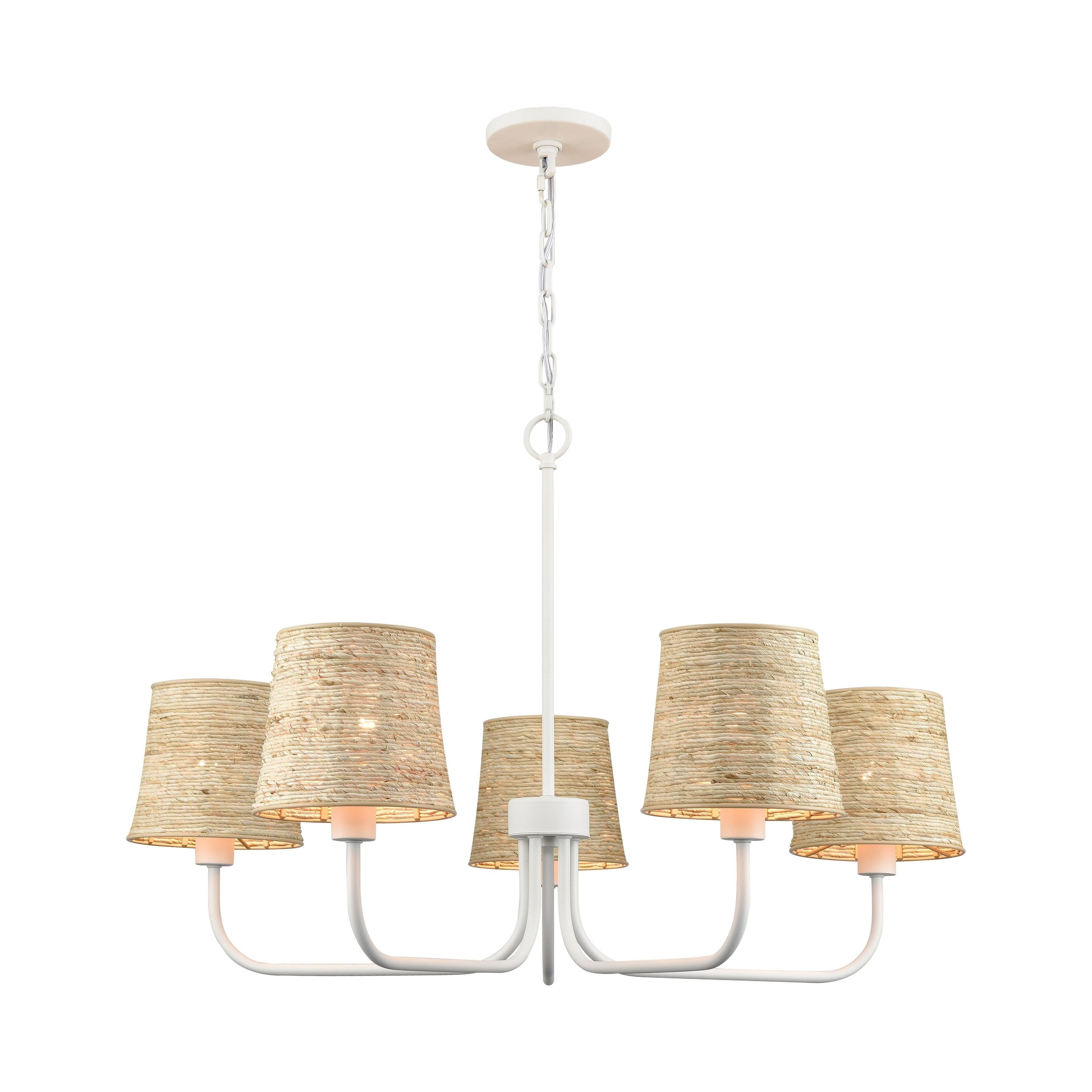 Abaca 34" Wide 5-Light Chandelier