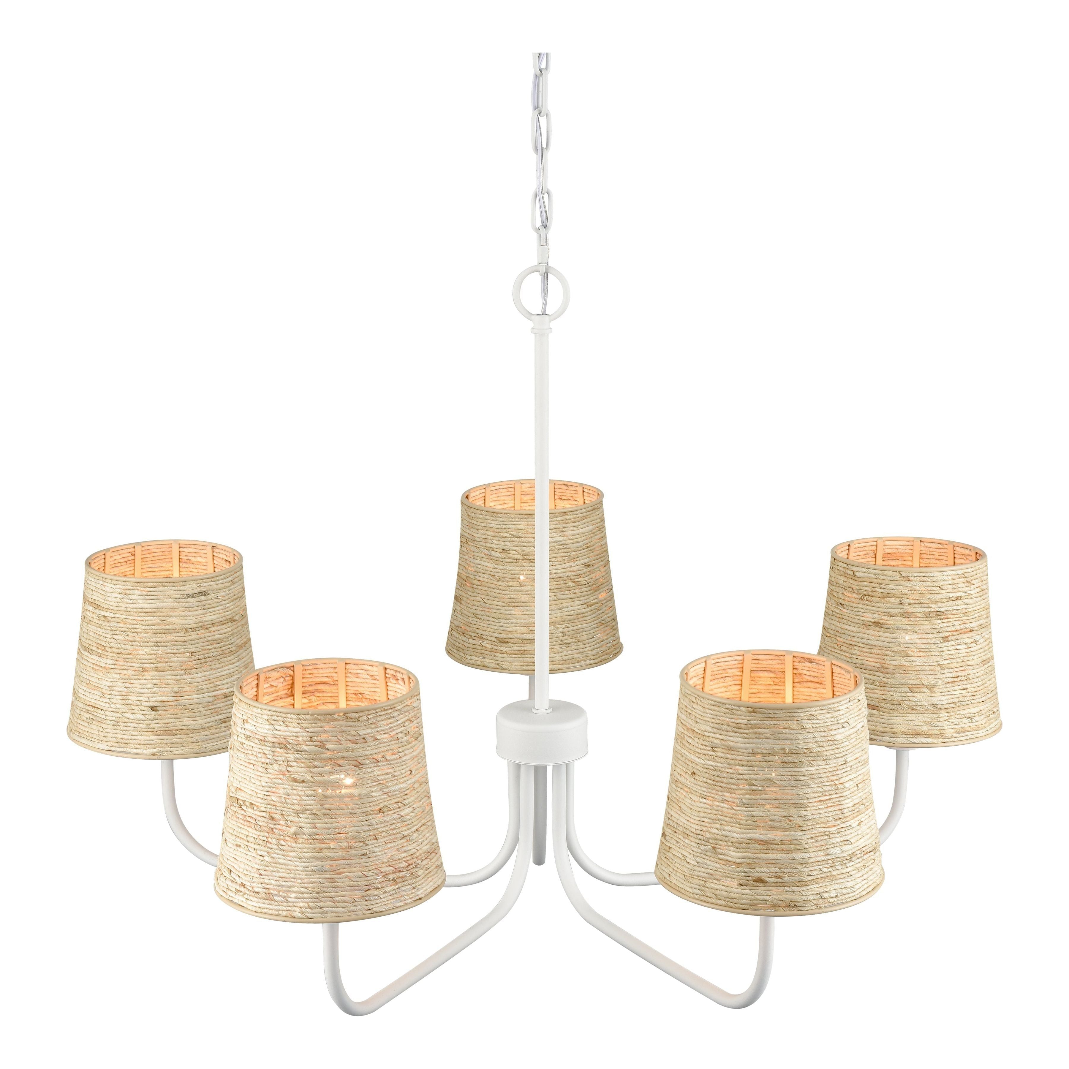 Abaca 34" Wide 5-Light Chandelier