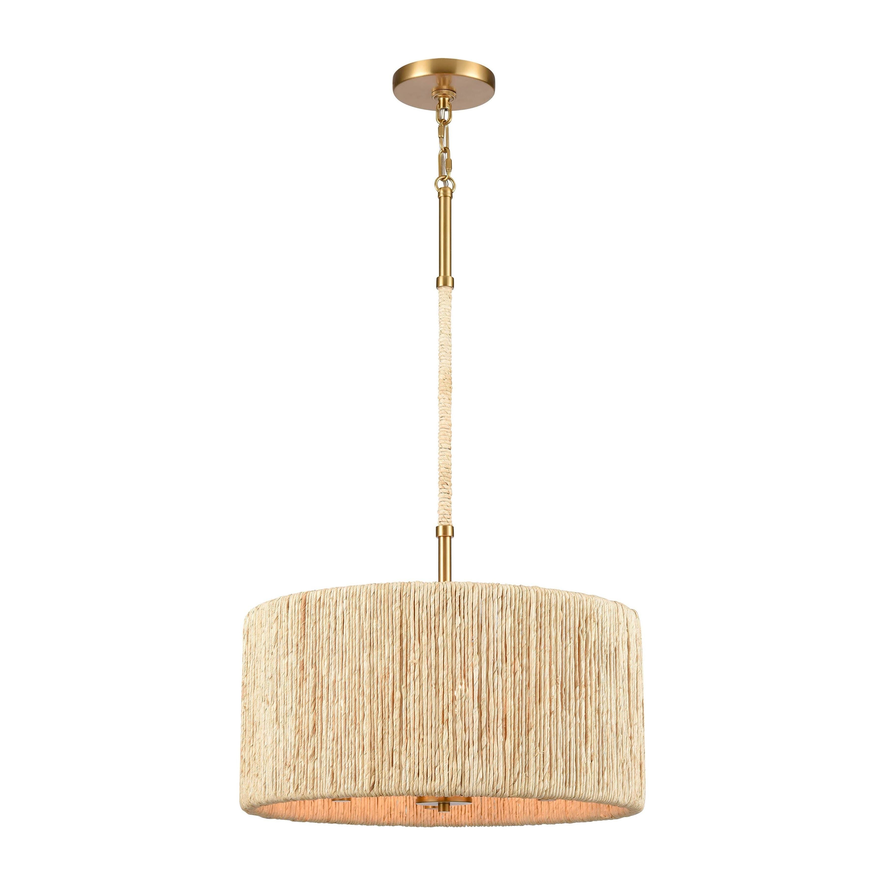 Abaca 18" Wide 4-Light Chandelier