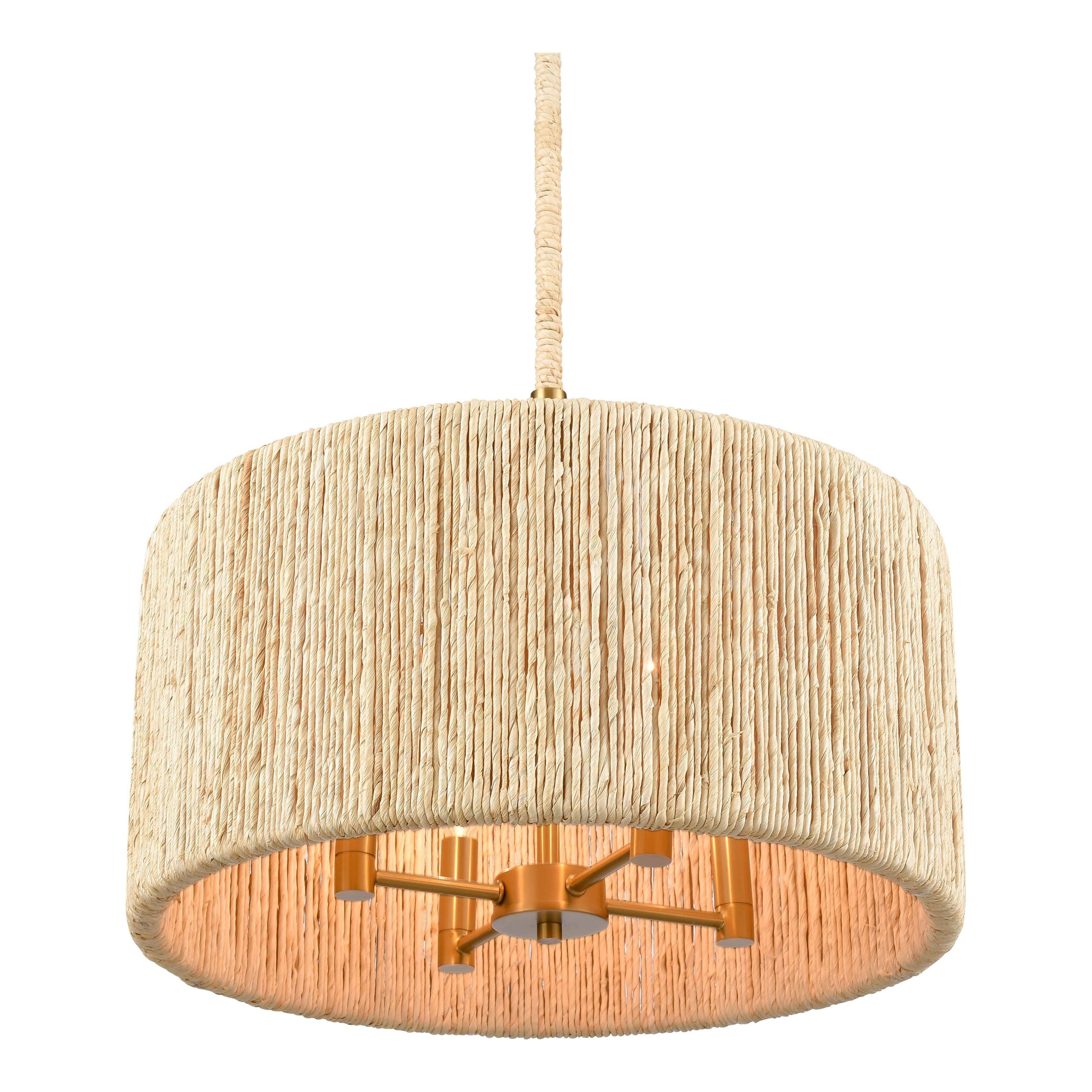 Abaca 18" Wide 4-Light Chandelier