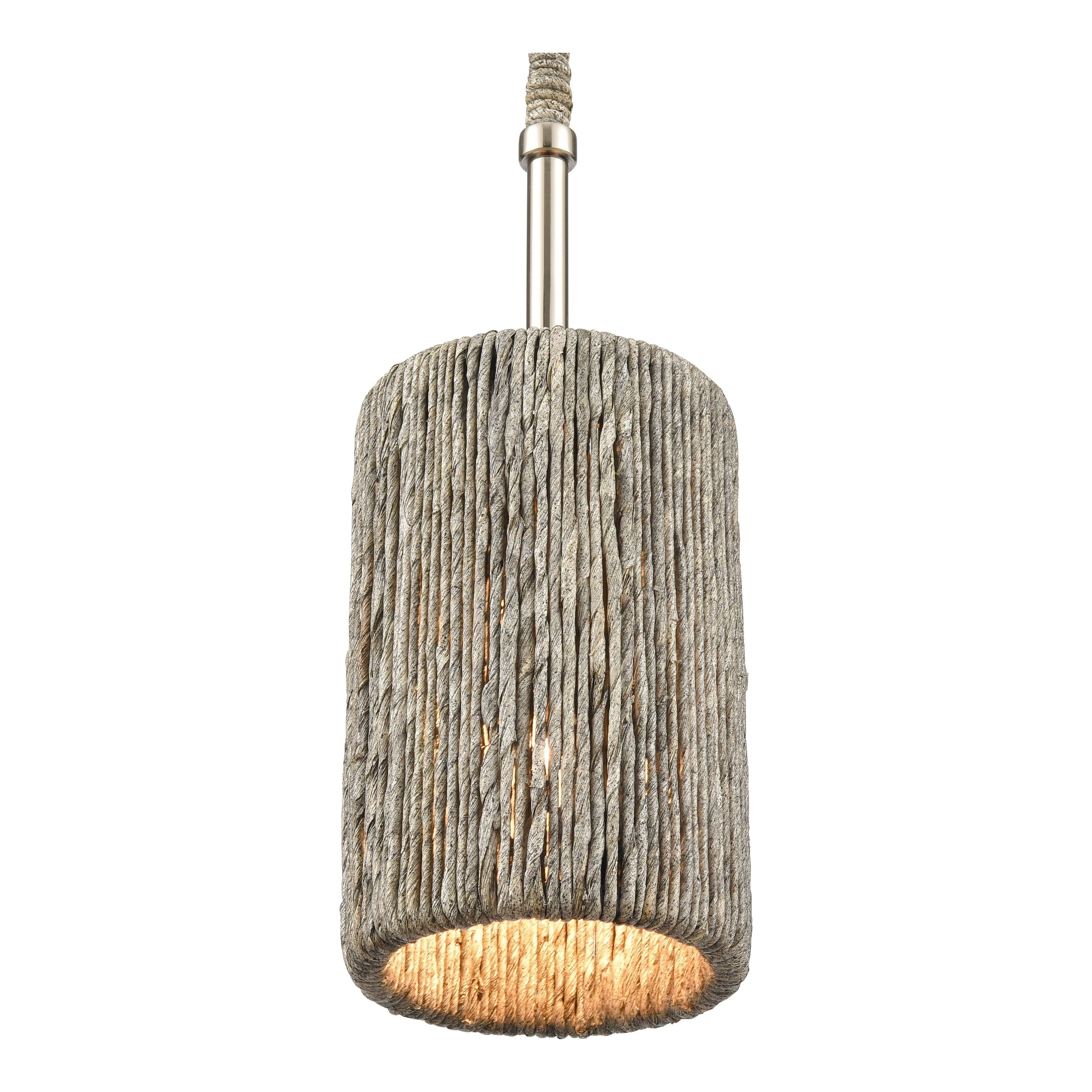 Abaca 5.25" Wide 1-Light Mini Pendant