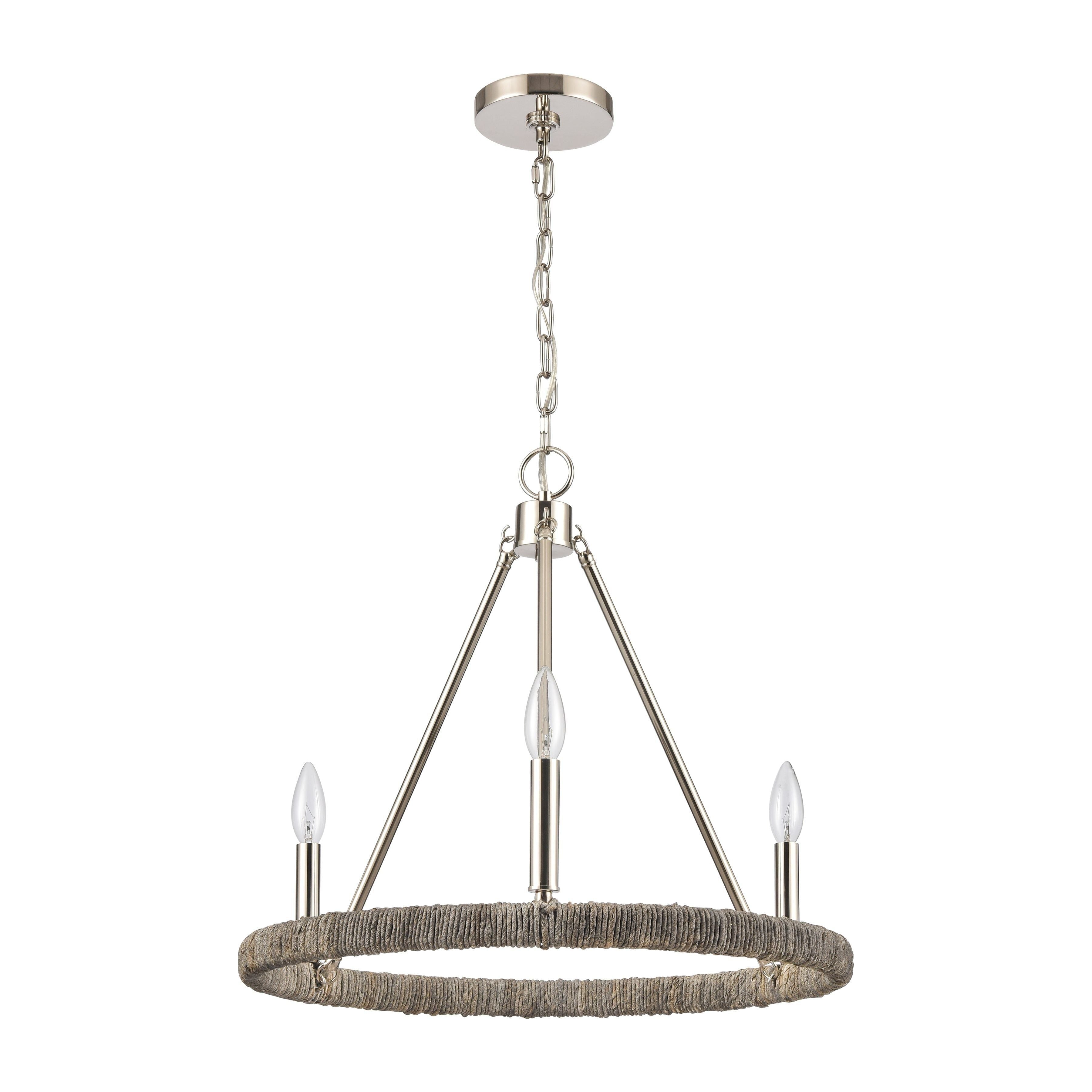 Abaca 20" Wide 3-Light Chandelier