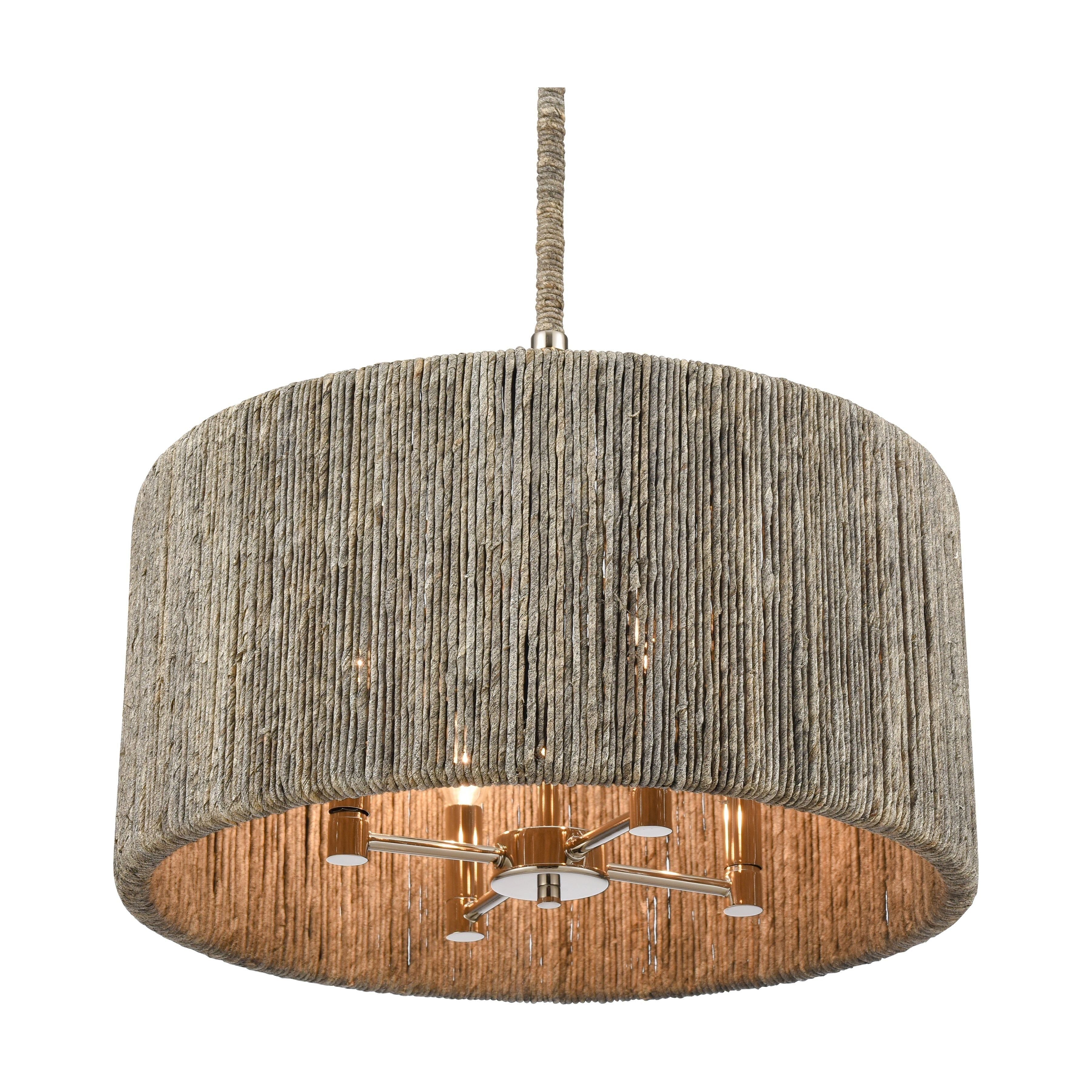 Abaca 18" Wide 4-Light Chandelier