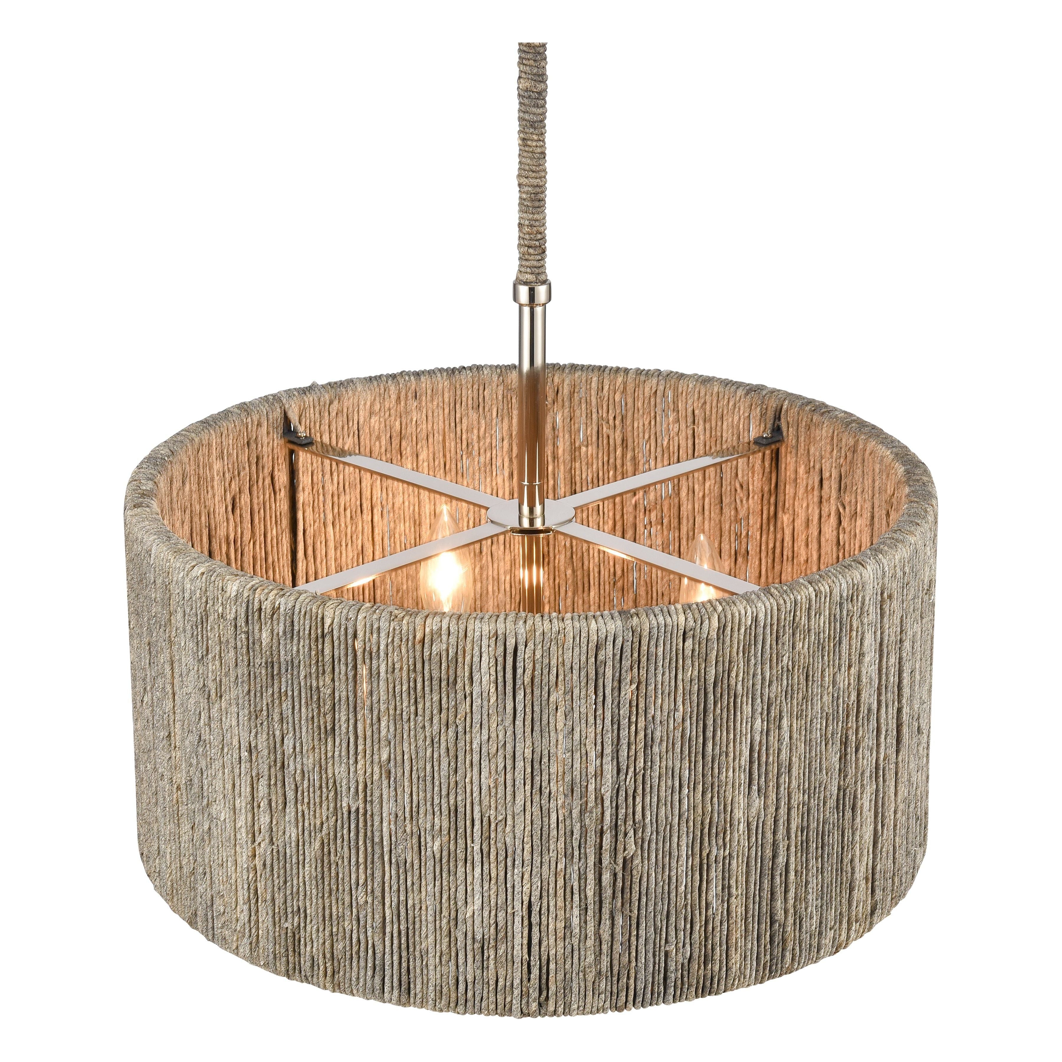 Abaca 18" Wide 4-Light Chandelier