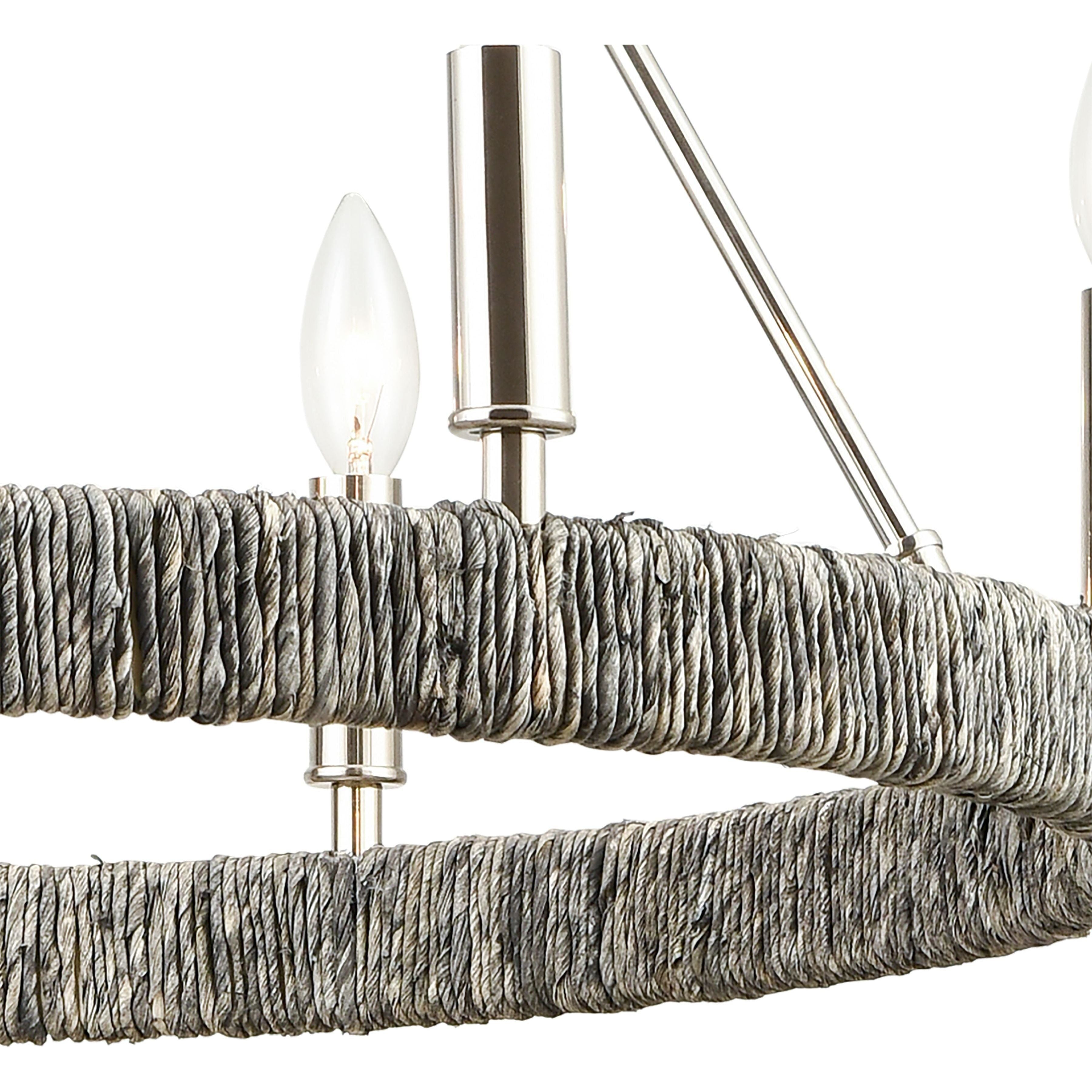 Abaca 27" Wide 6-Light Chandelier