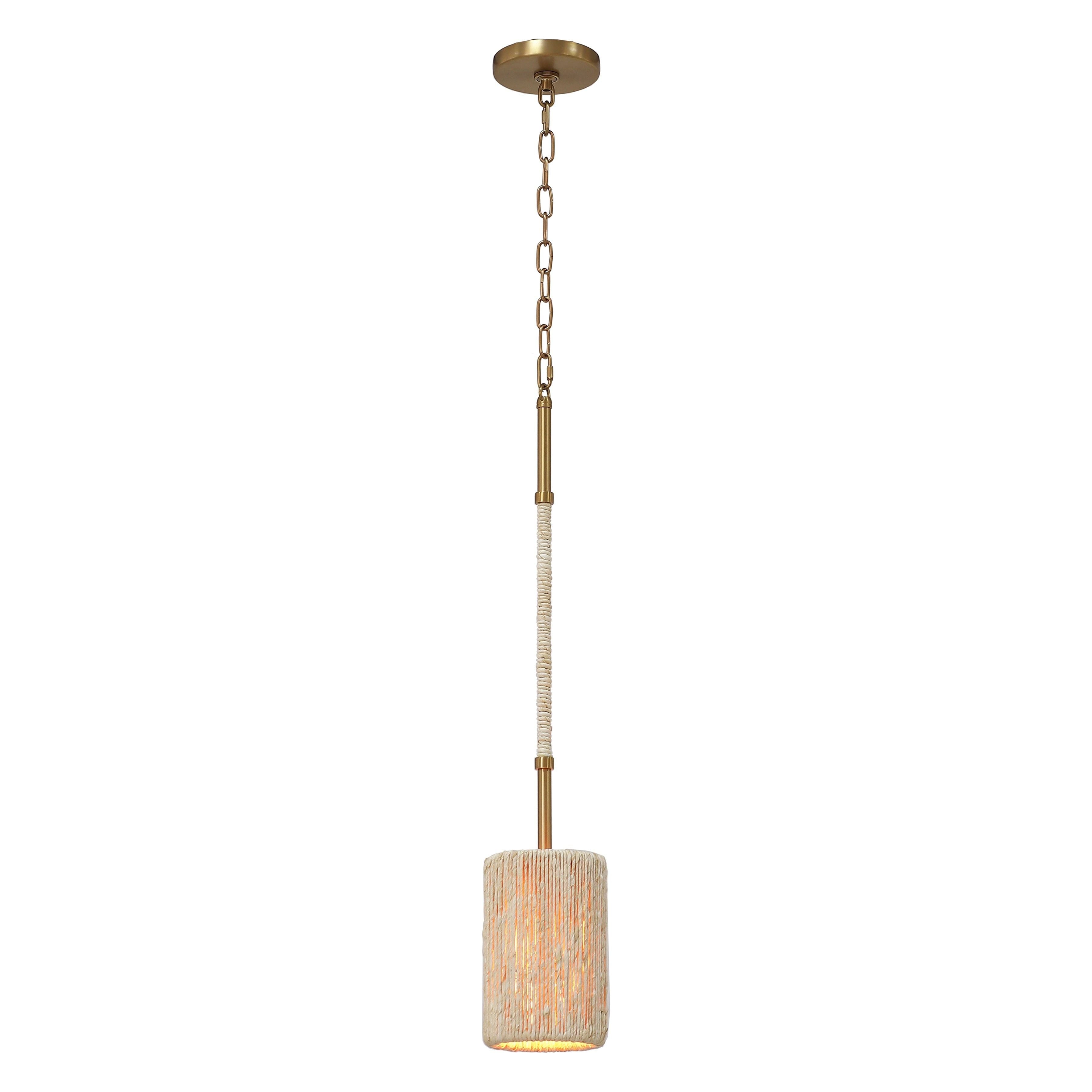 Abaca 5.25" Wide 1-Light Mini Pendant