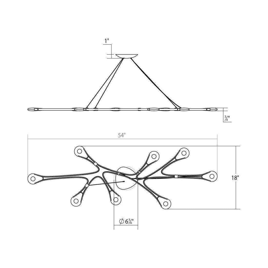 Abstraction Linear LED Pendant