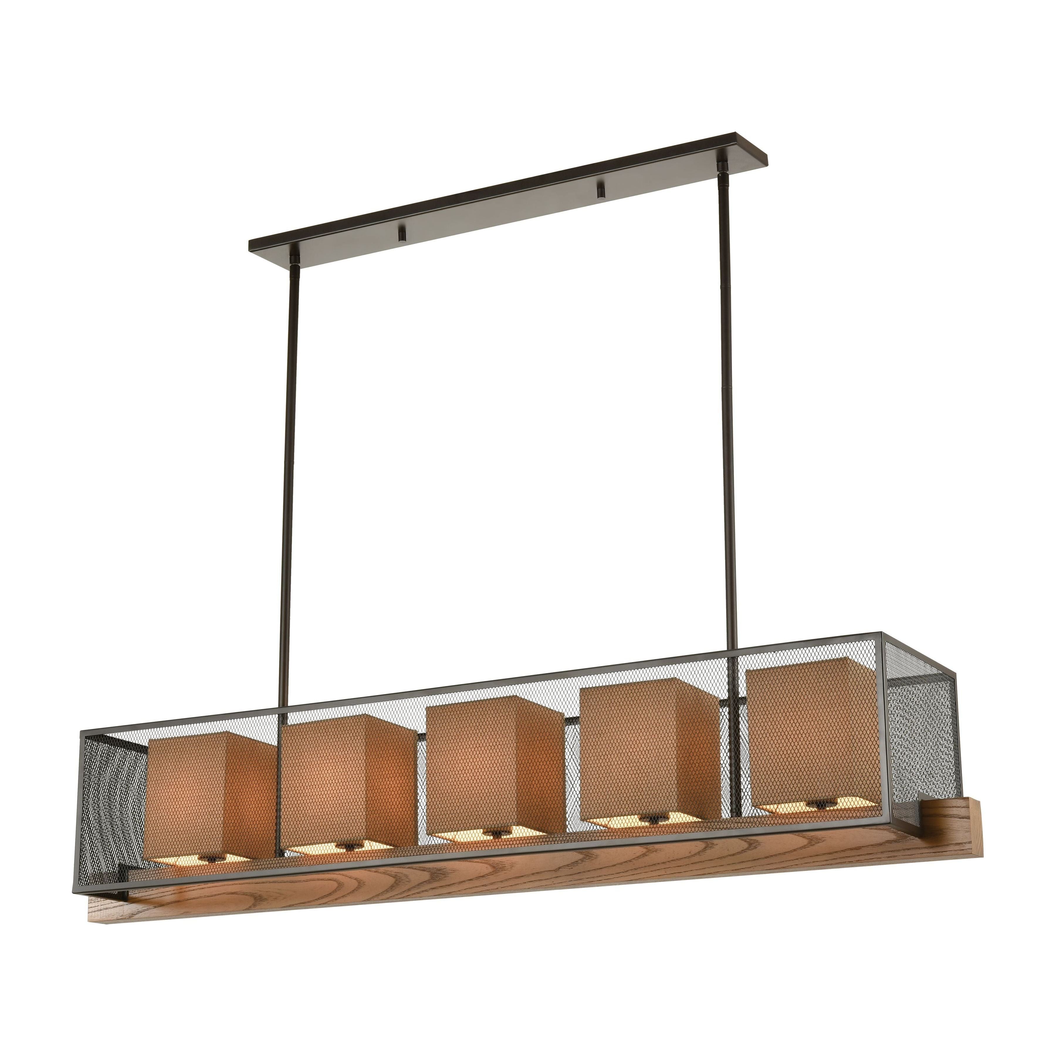 Crossbeam 57" Wide 5-Light Linear Chandelier