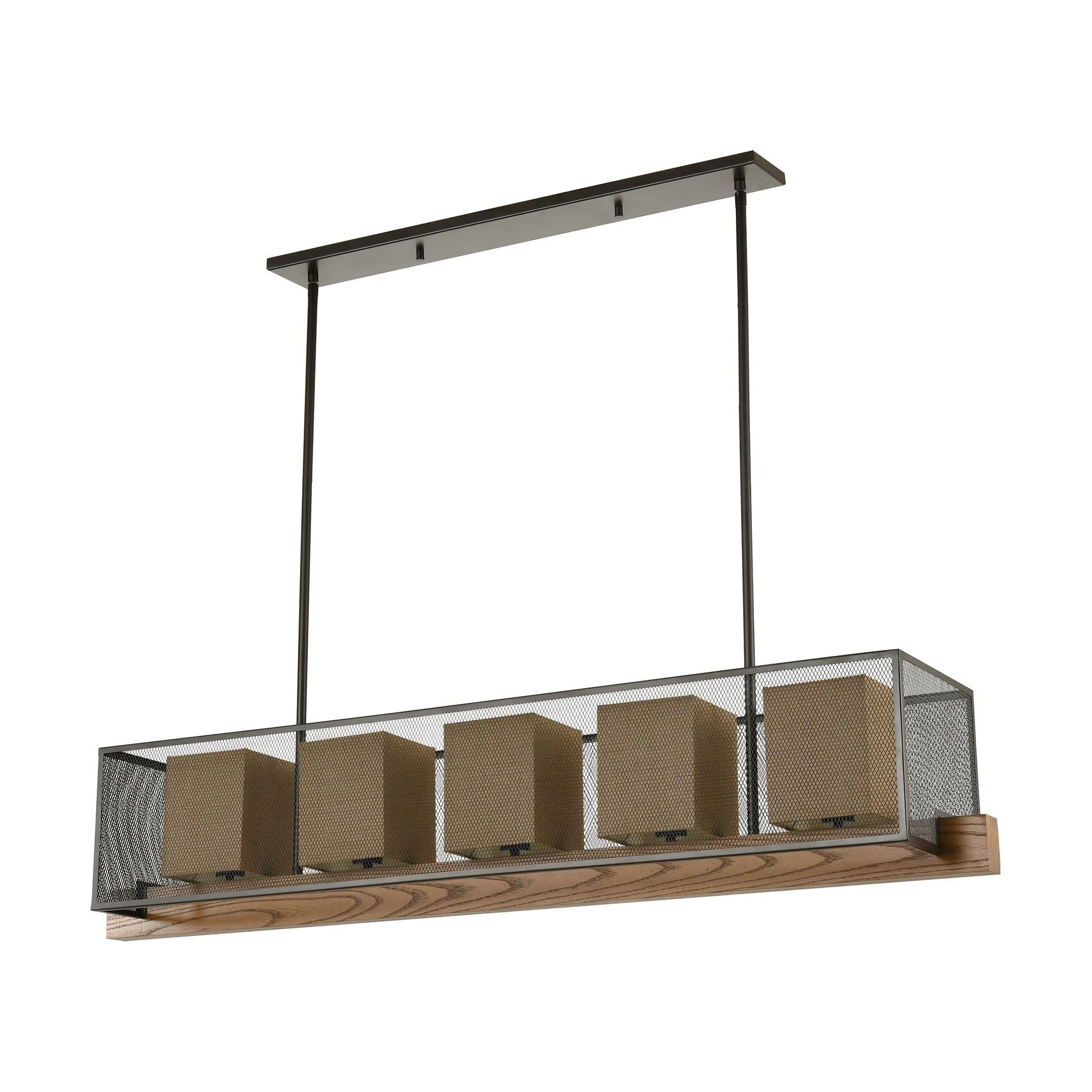 Crossbeam 57" Wide 5-Light Linear Chandelier