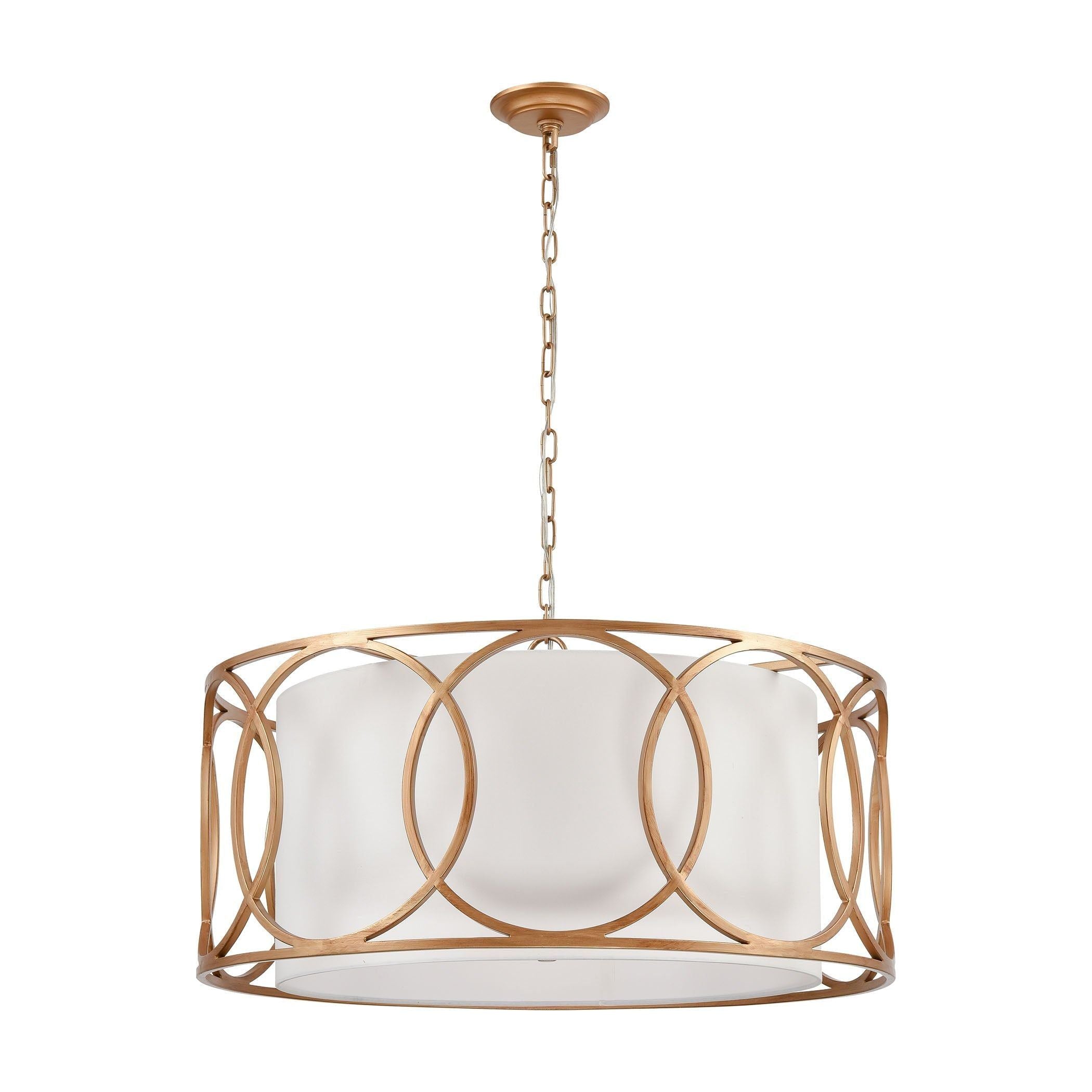 Ringlets 28" Wide 6-Light Chandelier