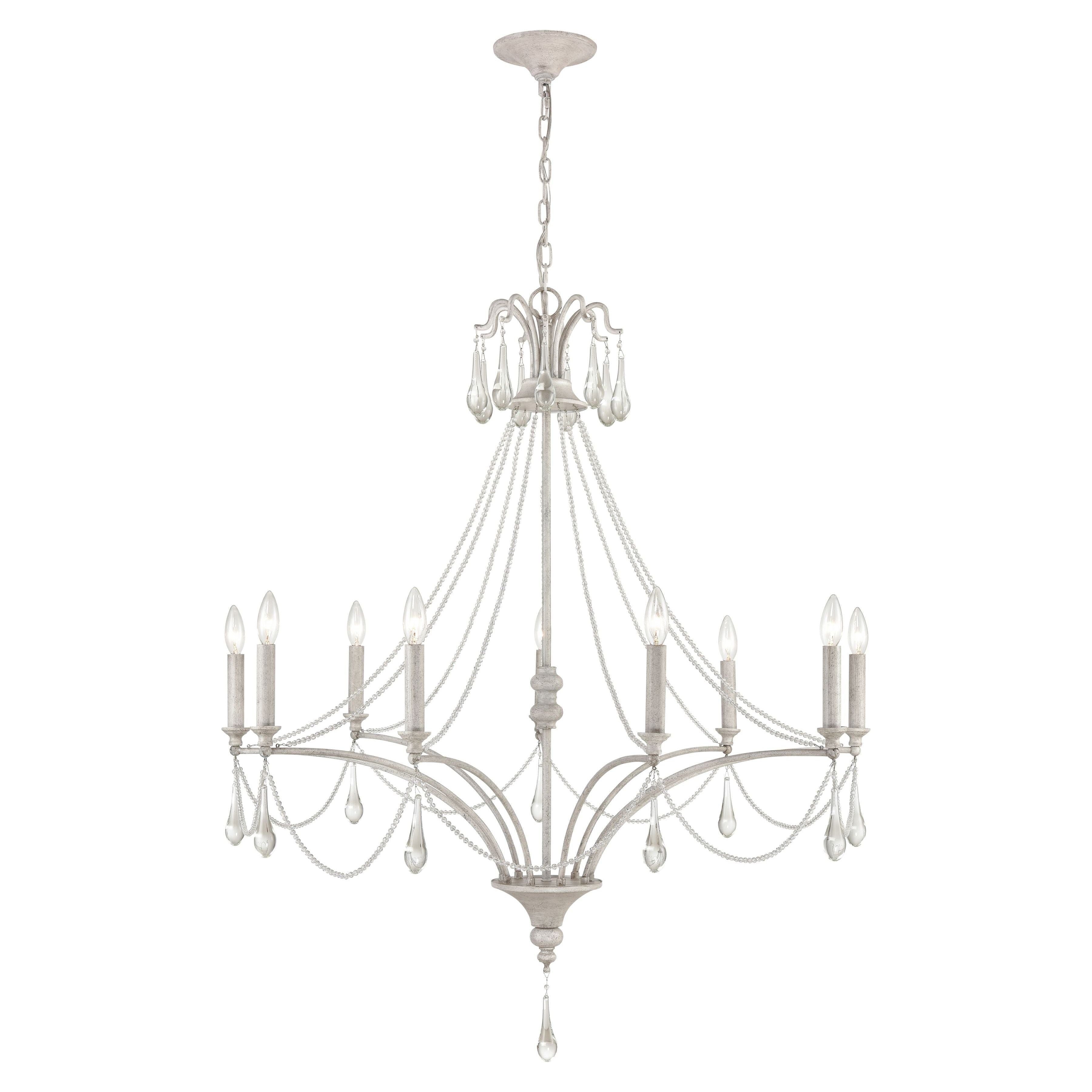 French Parlor 38" Wide 9-Light Chandelier