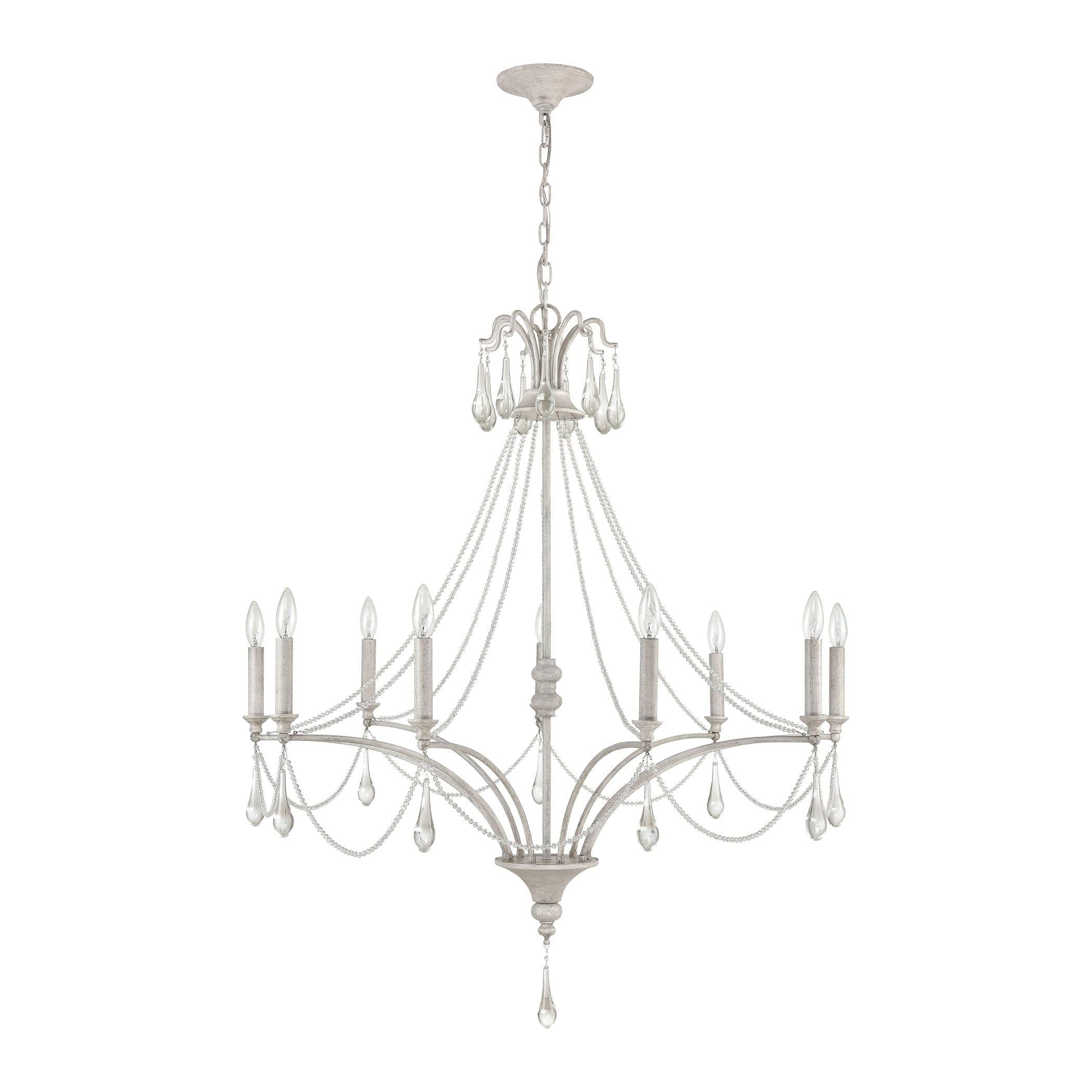 French Parlor 38" Wide 9-Light Chandelier