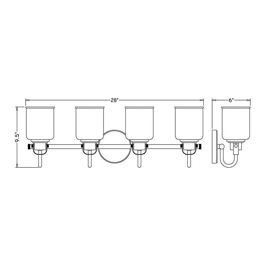 Z-Lite - Kinsley 4-Light Vanity Light - Lights Canada