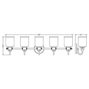 Z-Lite - Kinsley 5-Light Vanity Light - Lights Canada