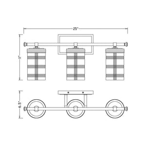 Z-Lite - Archer 3-Light Vanity Light - Lights Canada