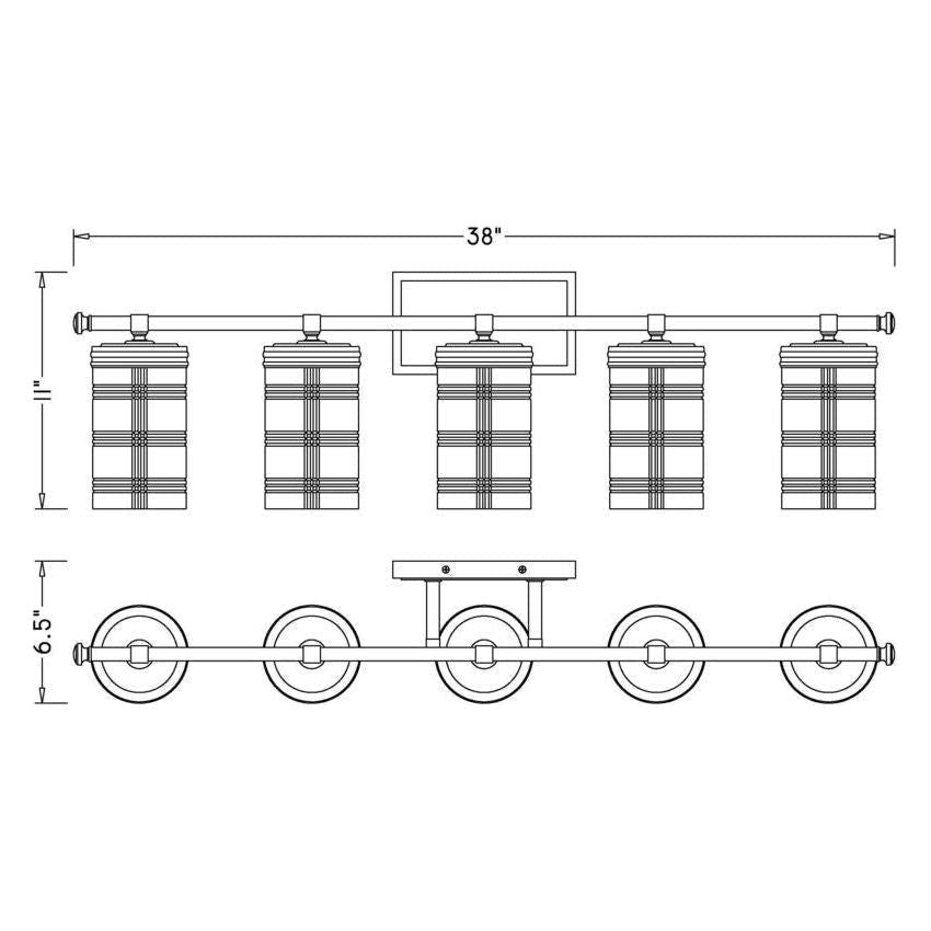Z-Lite - Archer 5-Light Vanity Light - Lights Canada