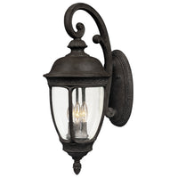 Knob Hill Cast 3-Light Outdoor Wall Lantern