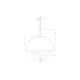 Modern Tiers 16" Dome LED Pendant