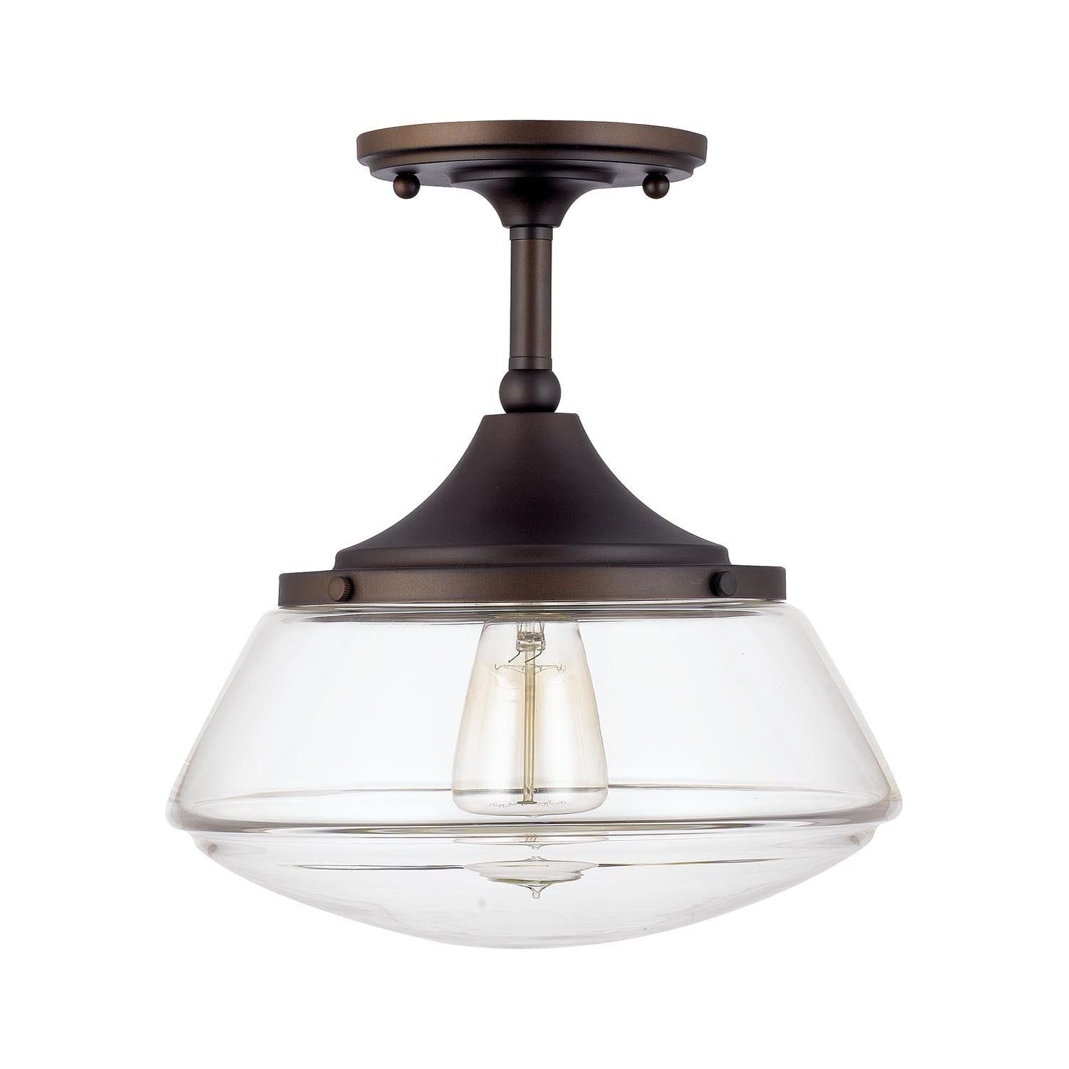 Schoolhouse 1-Light Semi Flush Mount