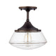Schoolhouse 1-Light Semi Flush Mount