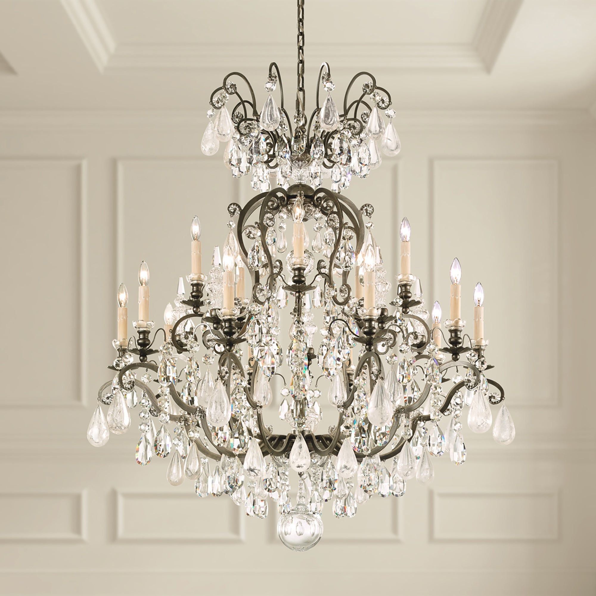 Renaissance Rock Crystal 6-Light Chandelier