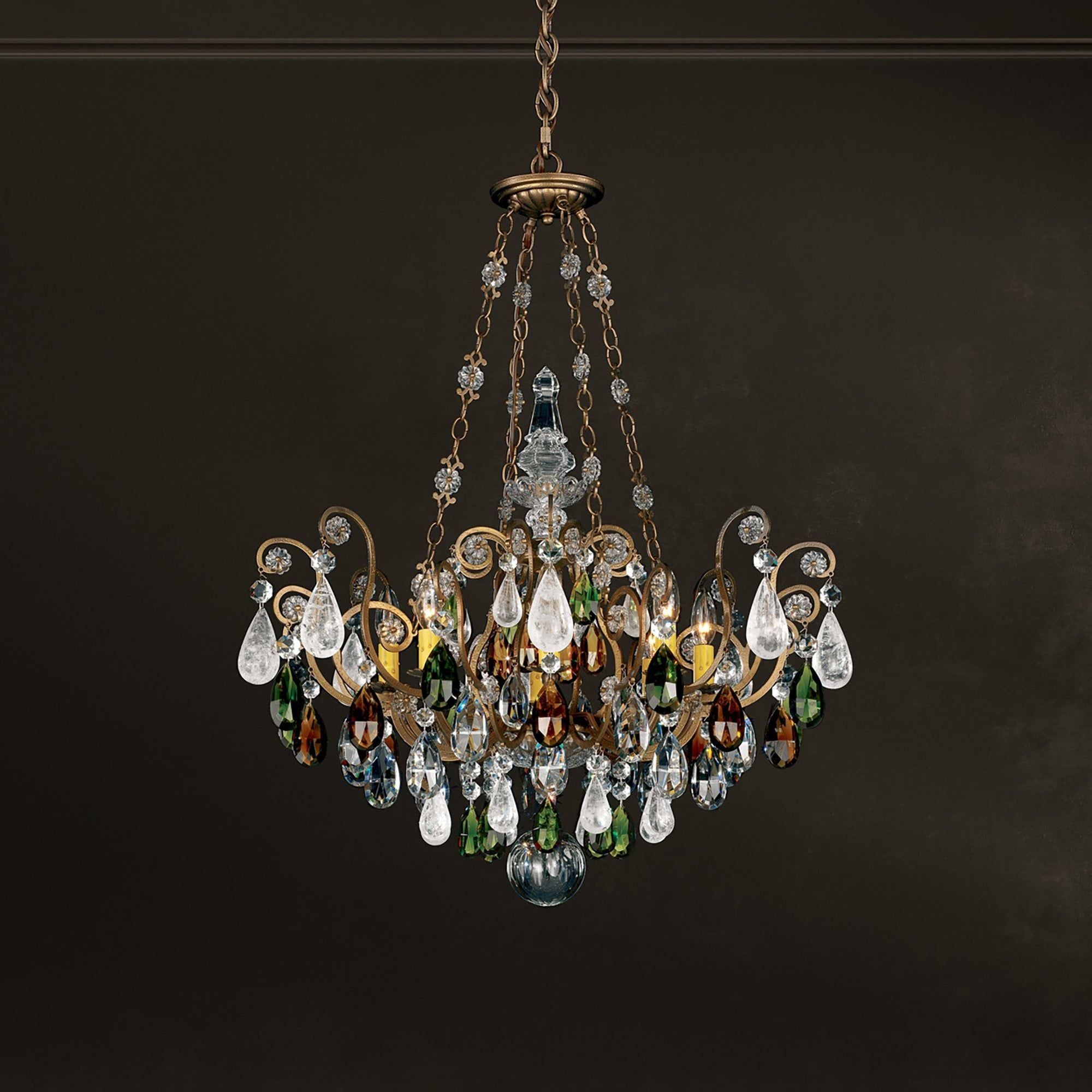 Renaissance Rock Crystal 8-Light Chandelier