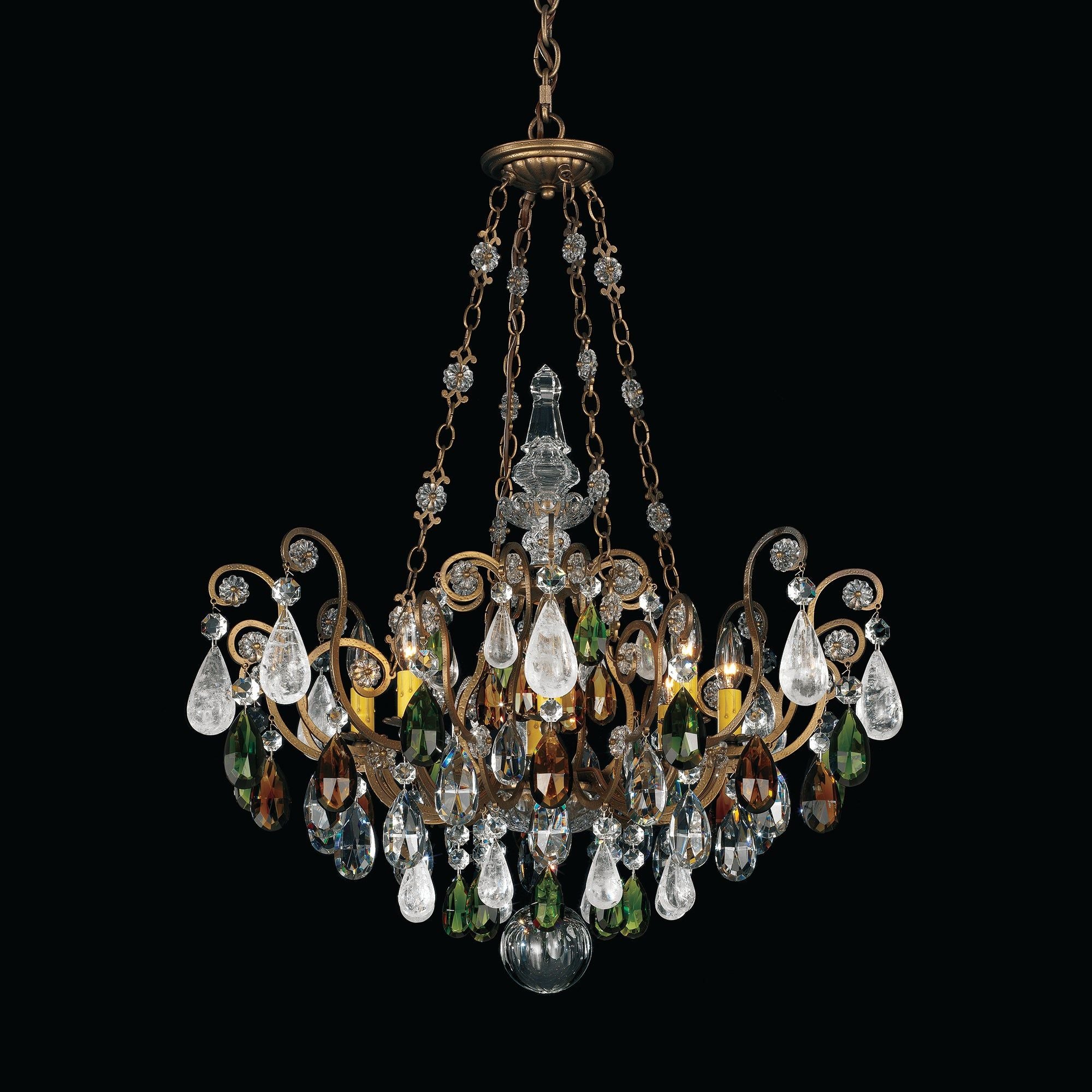 Renaissance Rock Crystal 8-Light Chandelier