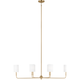 Foxdale Six Light Linear Chandelier