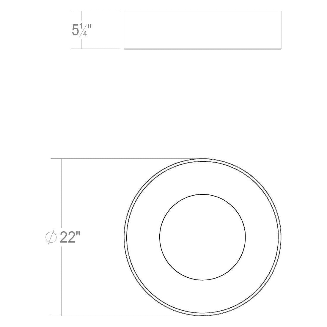 Ilios 22" LED Surface Mount