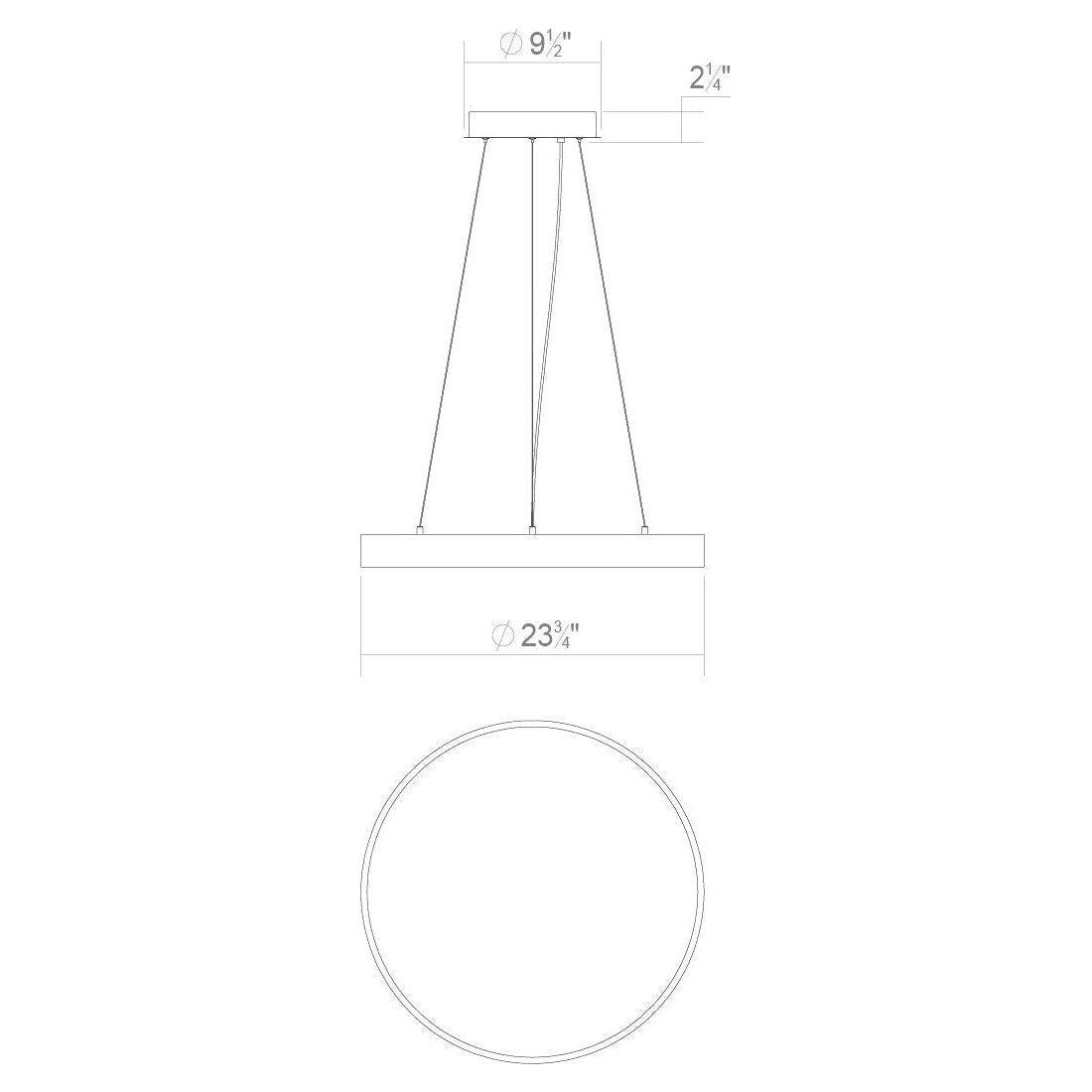 Pi 24" Round LED Pendant