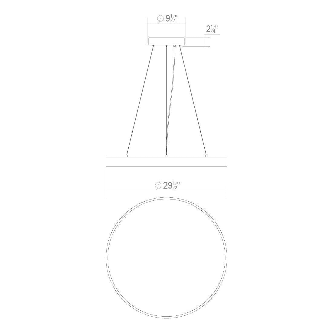 Pi 30" Round LED Pendant