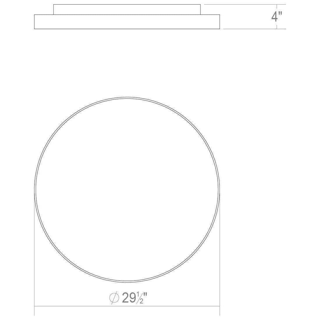 Pi 30" Round LED Surface Mount