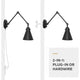 Rosewood 1-Light Pin-Up Wall Sconce