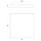 Pi 24" Square LED Surface Mount