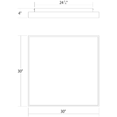 Pi 30" Square LED Surface Mount