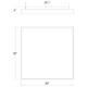 Pi 30" Square LED Surface Mount
