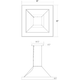 Pi 30" Square LED Ring Pendant