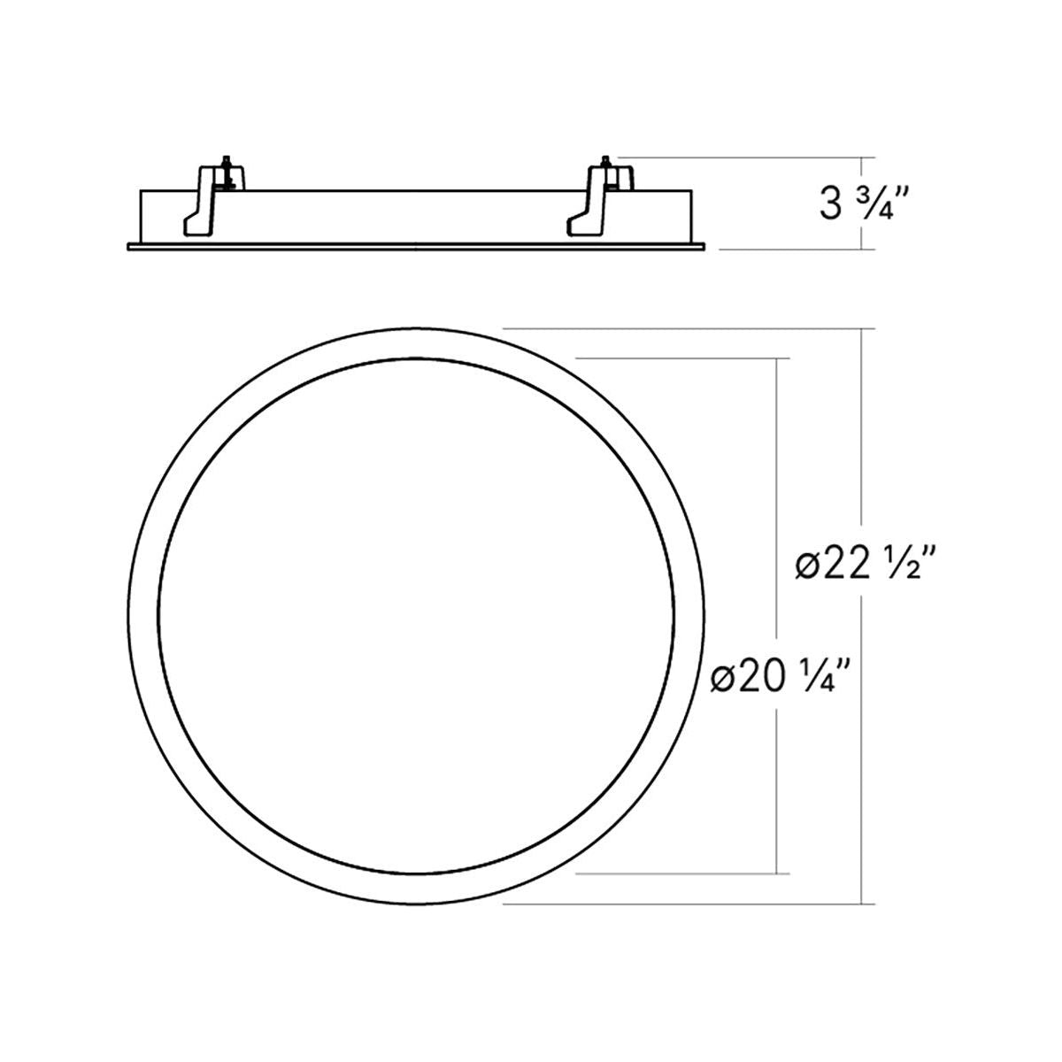 Pi 20" Round Recessed LED Panel