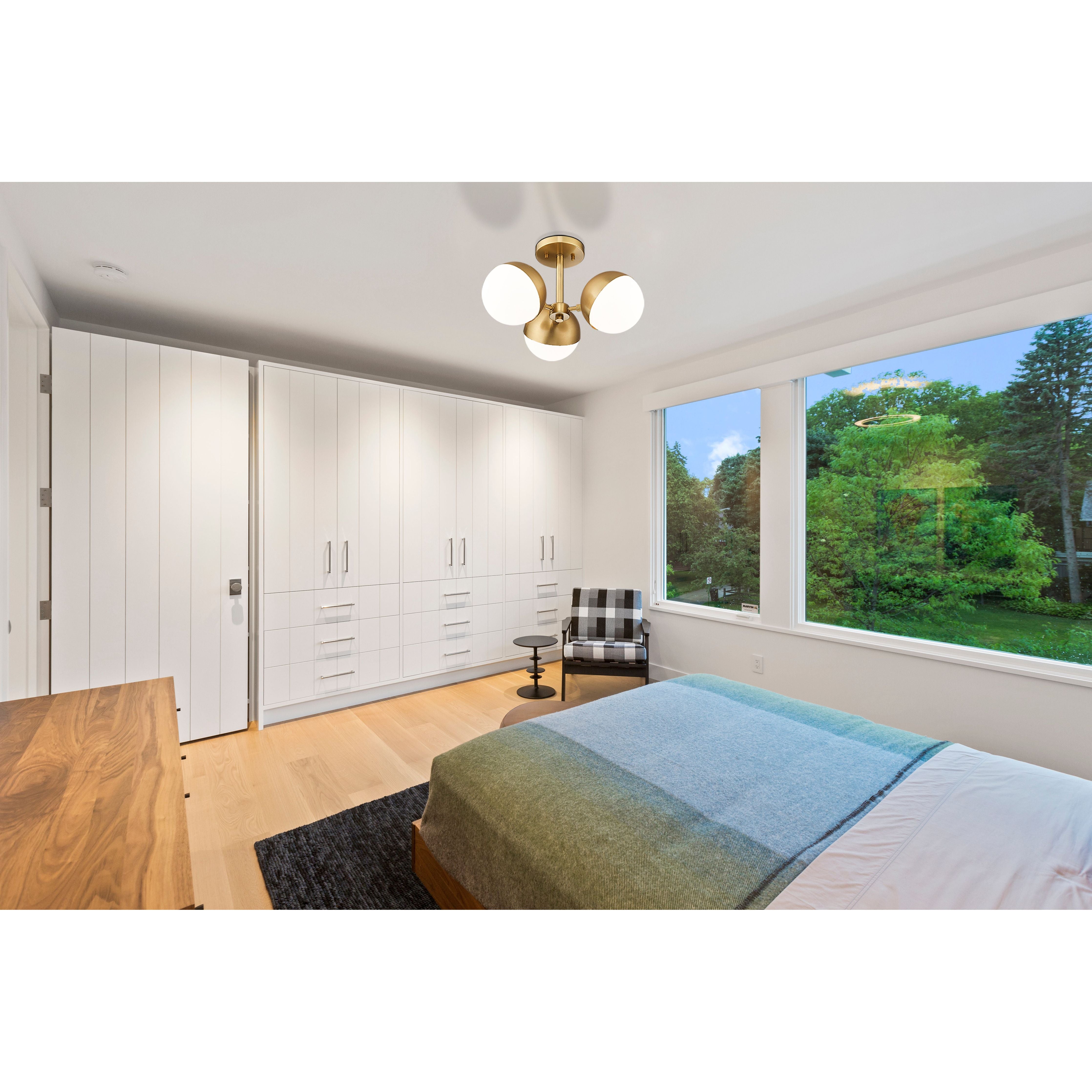 Realm Sphere 3-Light Semi Flush Mount