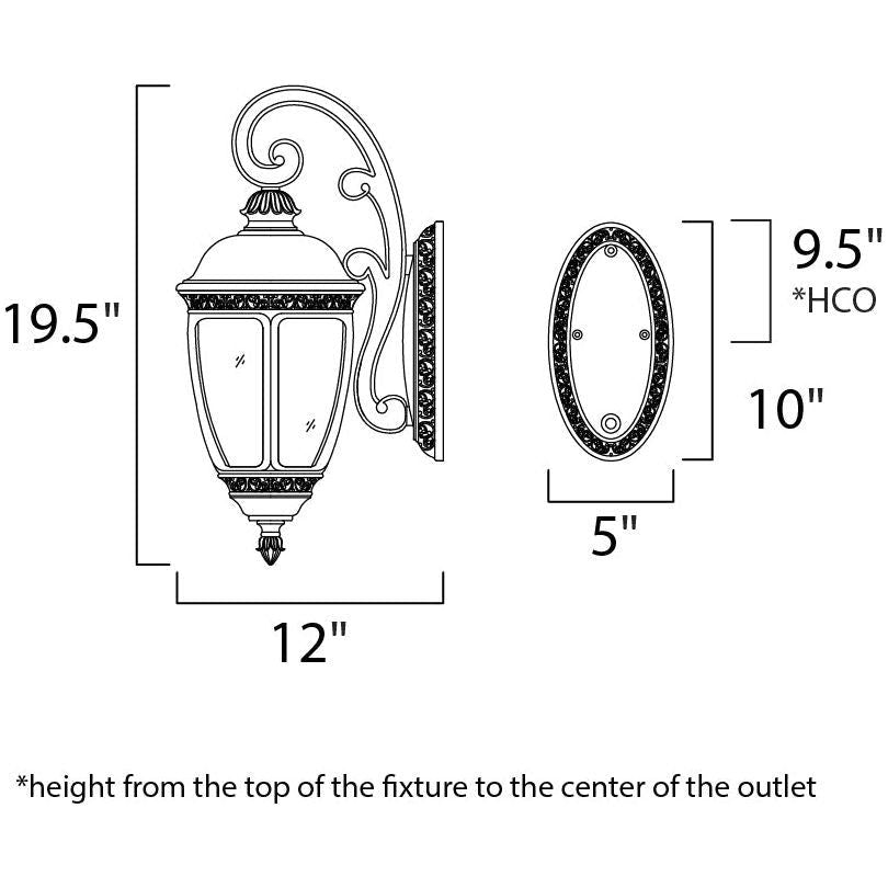 Knob Hill VX 3-Light Outdoor Wall Lantern