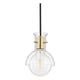 Riley 1-Light Pendant with Glass