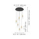 Terque 21" 6-Light 3CCT LED Pendant