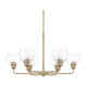 Mid Century 6-Light Chandelier