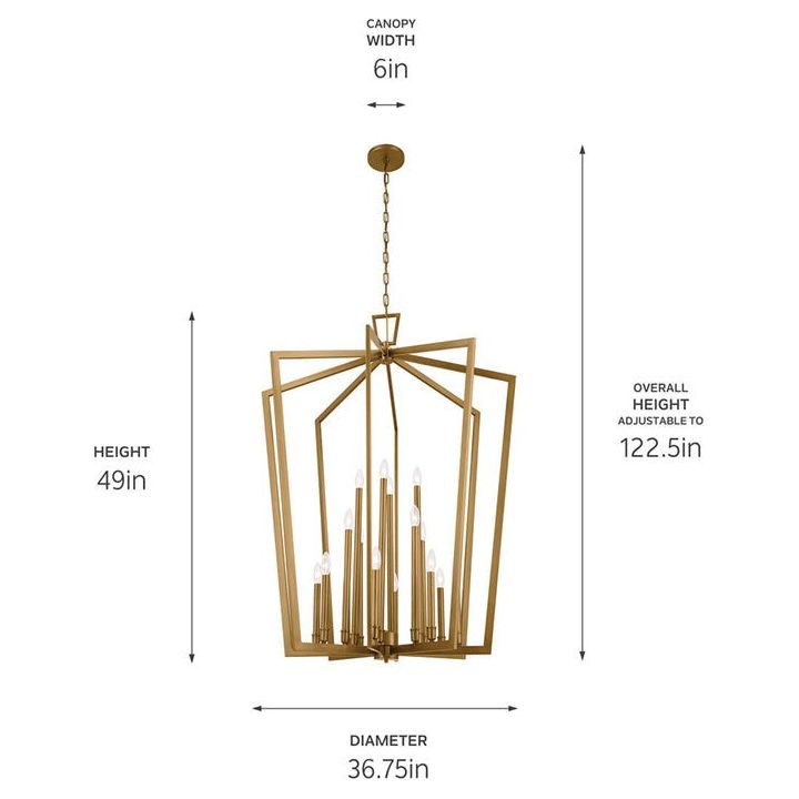 Abbotswell 49" 16-Light Foyer Pendant