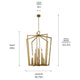 Abbotswell 49" 16-Light Foyer Pendant
