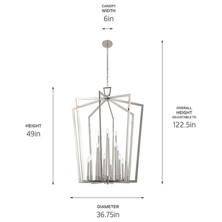 Abbotswell 49" 16-Light Foyer Pendant