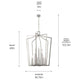 Abbotswell 49" 16-Light Foyer Pendant