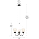 Jolie 18" 3-Light Mini Chandelier